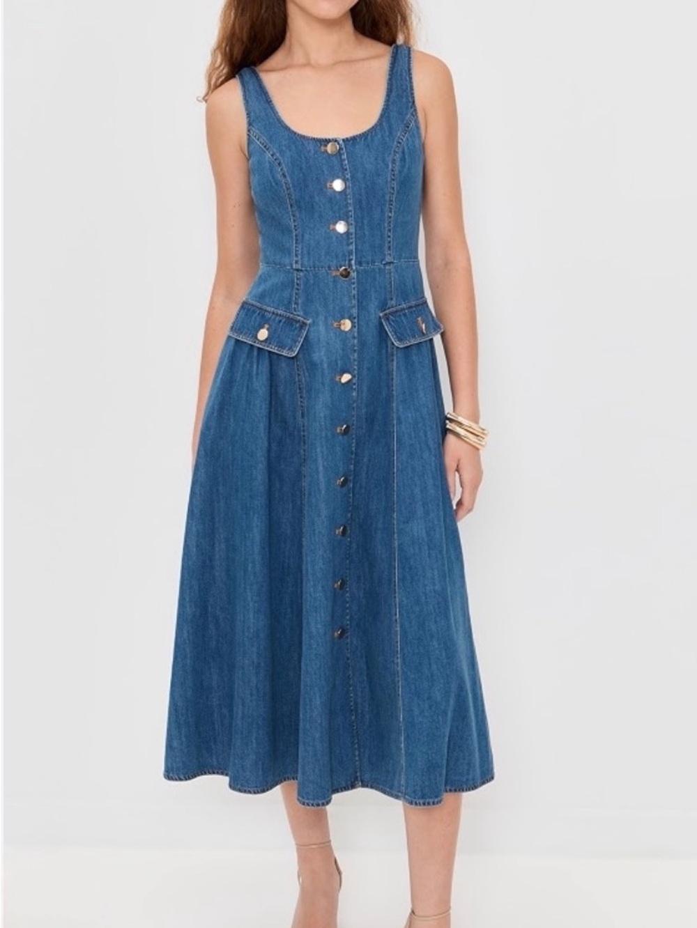 Shoshanna Belle Dress In Denim Size 8